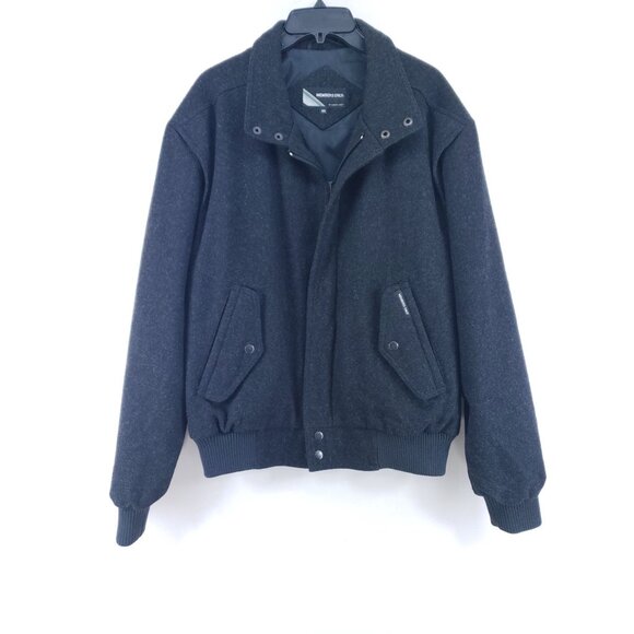 Members Only Wool Jacket Men's Size 44 Large Black - Picture 1 of 8
